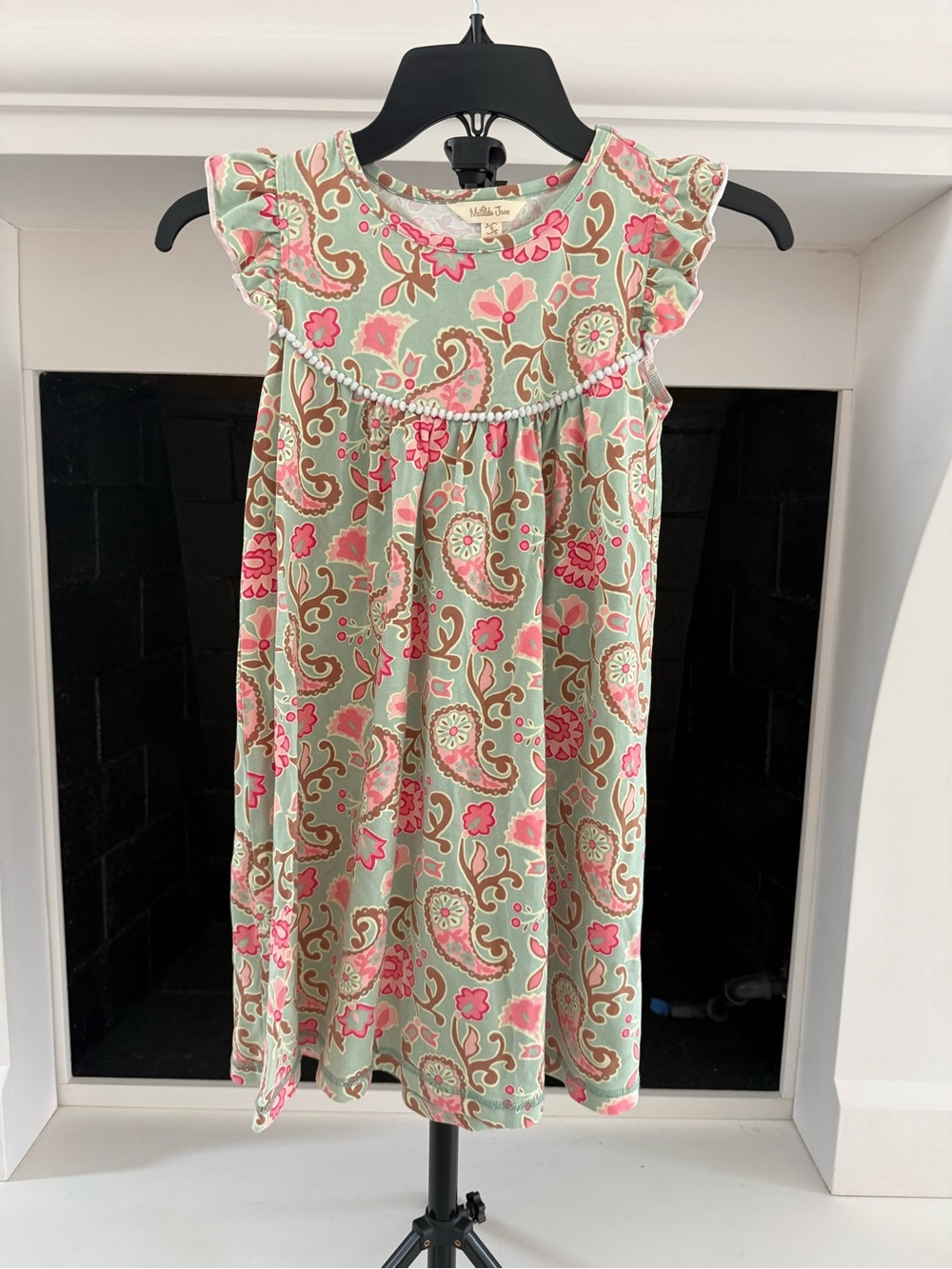 Matilda Jane Mint Dress with Pink and Brown Paisley